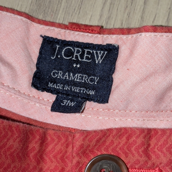 J Crew Shorts Mens 31W Pink Salmon Gramercy Chinos Flat Front 8.5" Preppy A040 - Picture 8 of 14